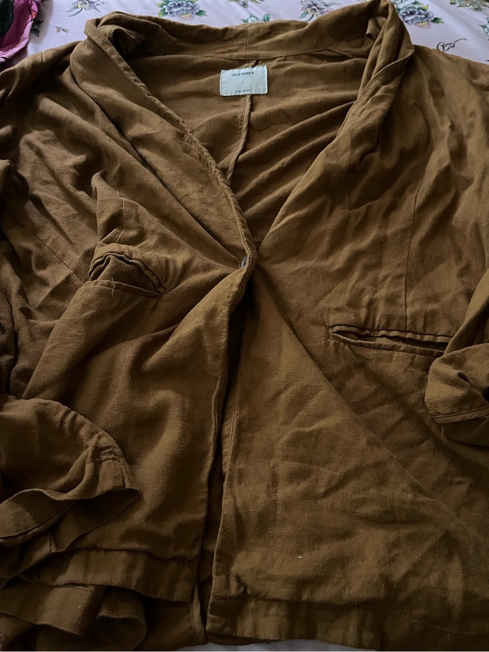 Old Navy Women's Rust Brown Open-Front Blazer